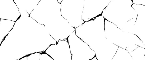 Vector style cracks texture for grunge wall design
