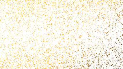 gold glitter dust falling on transparent background, Gold sparkle splatter border . Gold Foil Frame Gold brush stroke.