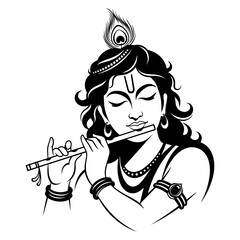 Shree Krishna Art Vector Design 2