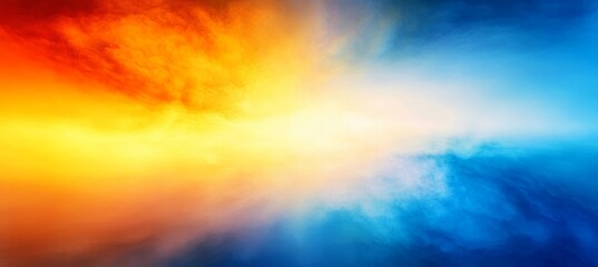 Obraz premium Stunning Blend of Fiery Sunset and Ocean Waves Creating a Tranquil and Serene Background Image