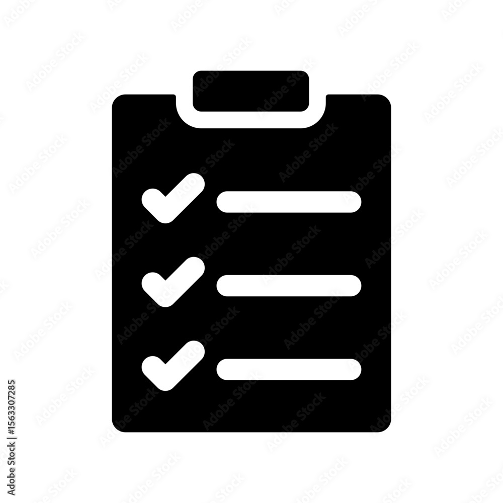Poster checklist tasks to-do list icon
