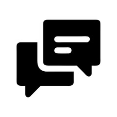 Fototapeta premium chat bubble message silhouette vector icon 