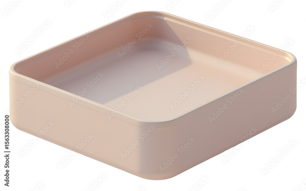 Poster soft pink empty container with clean, smooth, modern design provides calm organization