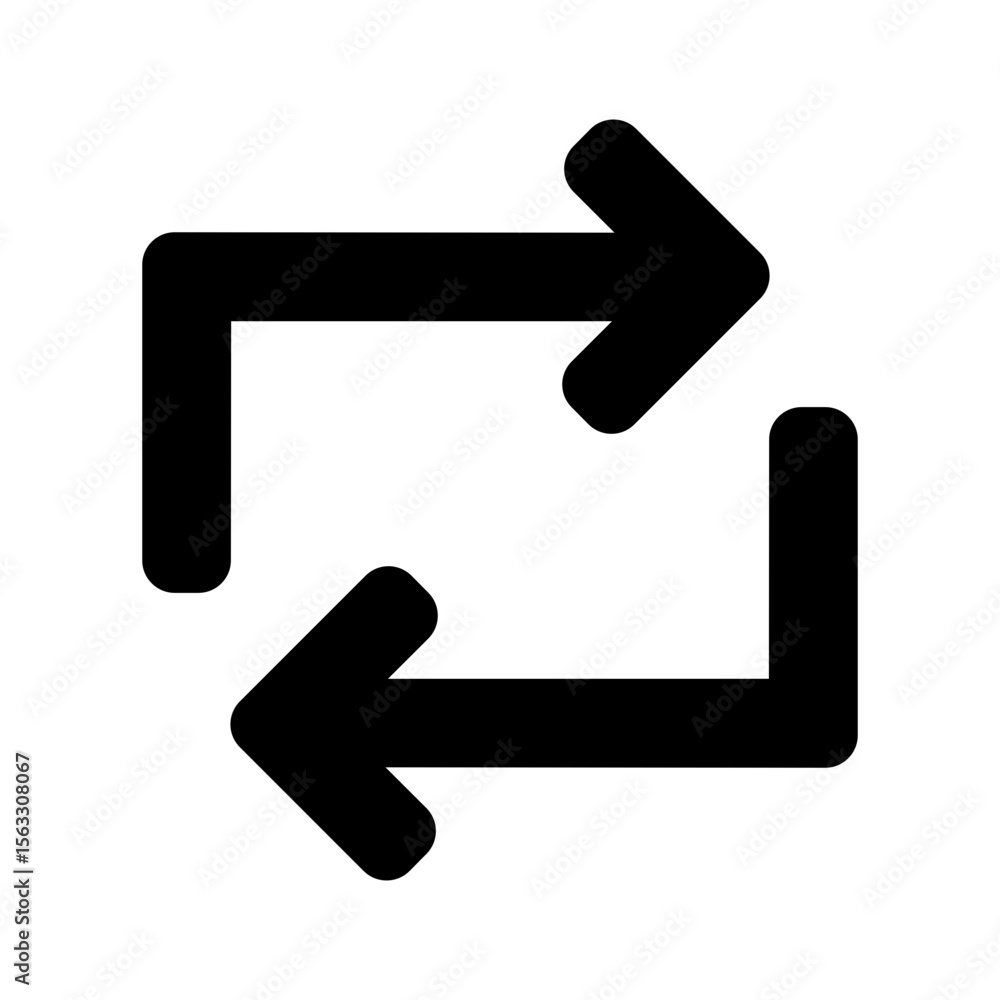 Poster refresh reload arrows flat icon