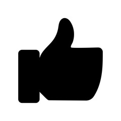 thumbs up icon approval silhouette
