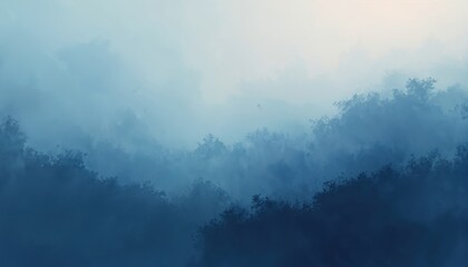 Minimalistic abstract background with smooth gradient shades of blue. Light to dark transition, evoking serene calming atmospheric mood. Ideal for digital art, website design, presentations, posters,