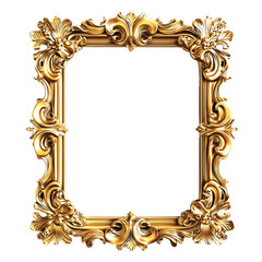 Ornate golden frame with floral decoration