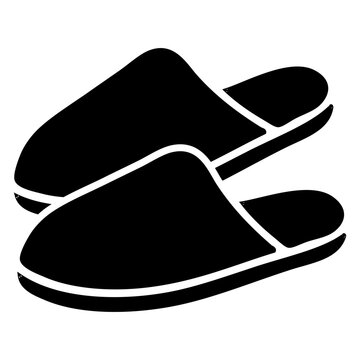 Icono plano par de pantuflas confort para el hogar