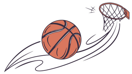 Basketball Ball Isolated on White Background Vector Illustration
