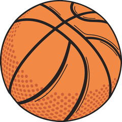 Basketball Ball Isolated on White Background Vector Illustration