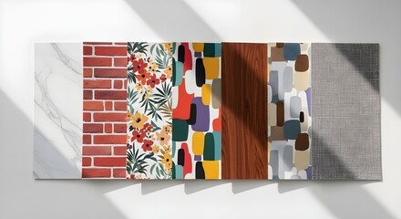 Diverse textures and patterns for interior design mockups