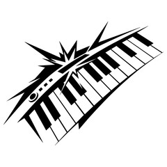 Abstract Piano Keyboard Vector Design 5