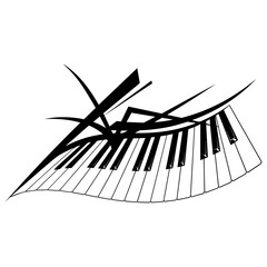 Abstract Piano Keyboard Vector Design 7