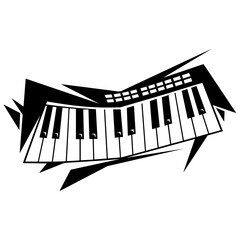 Abstract Piano Keyboard Vector Design 8