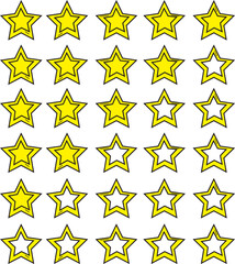 The 5 Set of Star icon for game purposes