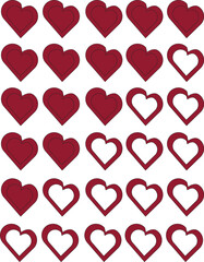 The 5  health or love icon for game design