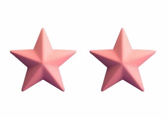 Fototapeta premium Pink star isolated on white background