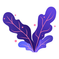 Vector cartoon image of magical plants and flowers. Concept of magical plants for potion making and witchcraft. Magic forest. Element for your design