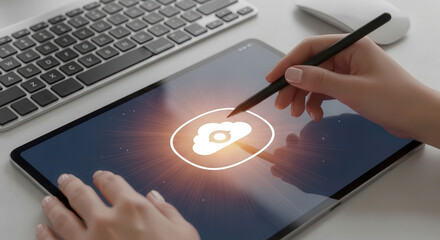Creative digital art with stylus and tablet for innovative design projects