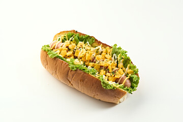 Western fast food American hot dog bun