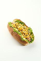 Western fast food American hot dog bun