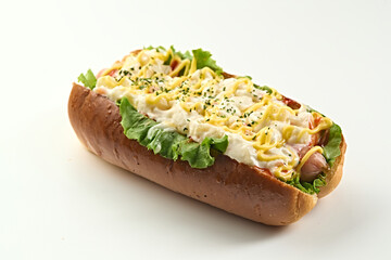 Western fast food American hot dog bun