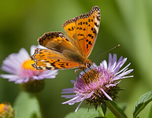 Obraz premium butterfly on flower, butterfly on flower HD 8K wallpaper Stock Photographic Image