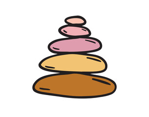 Colorful pastel stones symbolizing balance and peacefulness