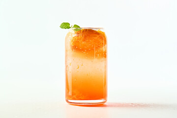 Orange soda, a carbonated drink filled with ice to cool you down