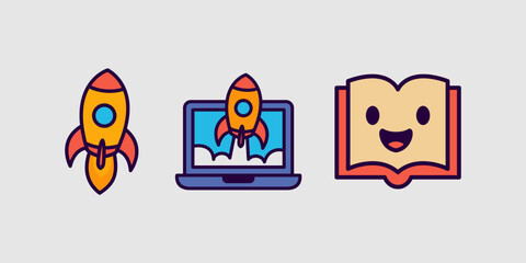 education icon mascot cartoon