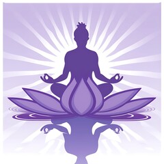 Serene lotus meditation: A tranquil scene of mindfulness and spiritual harmony