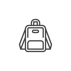 School Backpack line icon