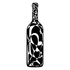 Artistic Black and White Bottle Design 9