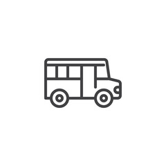 School Bus line icon