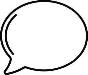 Fototapeta premium Simple Black Outline Speech Bubble Communication, Conversation, Dialogue, and Messaging Icon