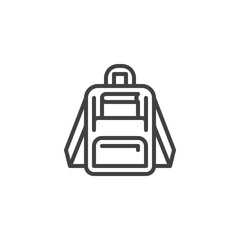 School Bag line icon
