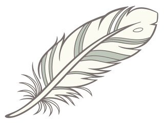 Obraz premium Detailed Realistic Feather Vector Icon Subtle Gradient And SVG Design