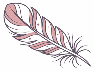 Obraz premium Modern Soft Feather With Layered Gradient Color Flow Mo Line Art Design