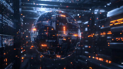 abstract technology background with binary code