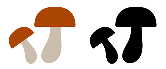Mushroom icon. Vector clipart isolated on white background.