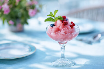 Refreshing Frozen Slush in an Elegant Glass