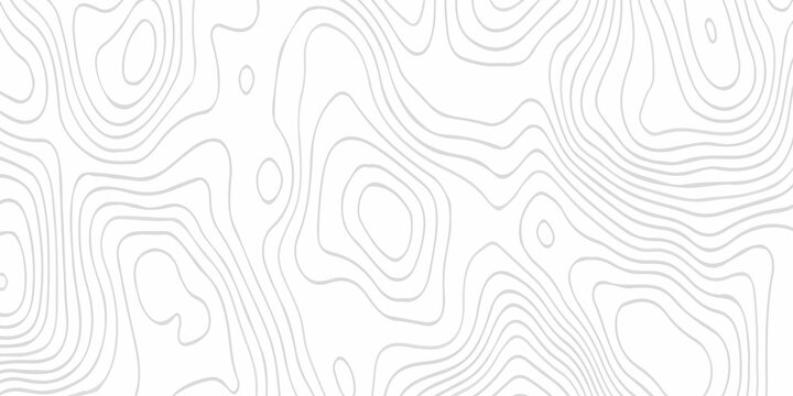 Abstract discovery topographic map banner texture background. Contour abstract map relief land outline. Topographic map patterns. White wave paper curved relief abstract background. Seamless topo line