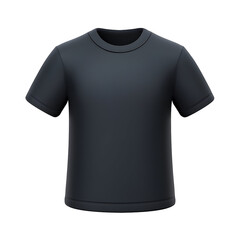 Blank dark gray t-shirt, front view, design mock-up, isolated