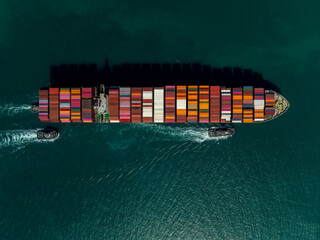 shipping logistic cargo container ship import export goods and distributing products to dealer and...