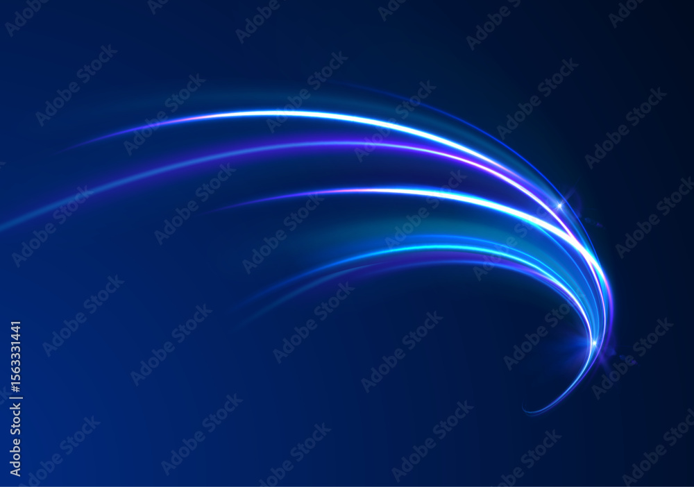 Poster png dynamic blue spiral with glowing curve and tornado rotation motion background bright shine wave 