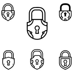 Set of lock designs are perfect for branding for banks, financial advisors, and asset management firms