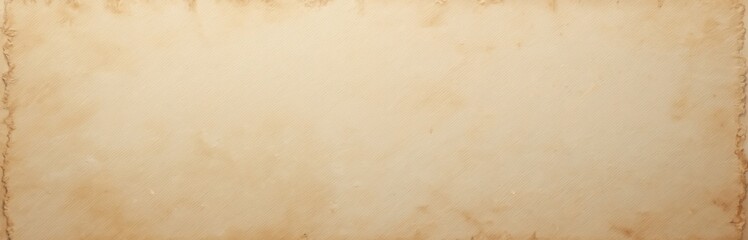 Obraz premium Horizontal beige paper texture background with rough, rustic, vintage style. Old parchment sheet with rough edges. Antique design template with blank copy space. Ideal for invitations posters.