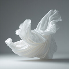 Obraz premium white swan on white background