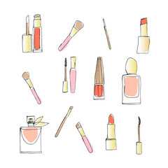  Set of women's cosmetics.