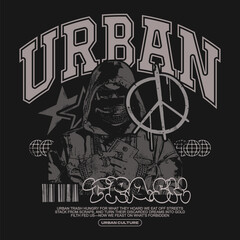 Streetwear urban vector design, Urban stylish for streetwear print, Urban t-shirt design,
Streetwear graphic vector set of print, Vector illustration, Streetwear, Urban